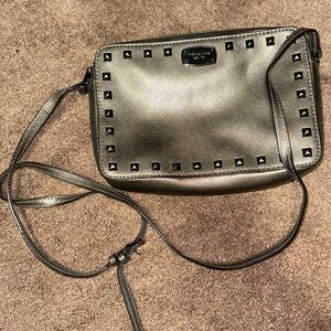 Michael kors gunmetal crossbody